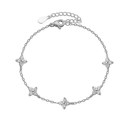 Clover Leaf Zircon Bracelet