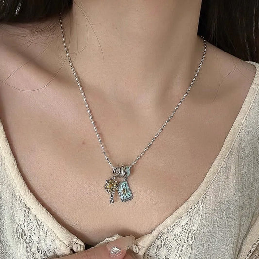 Retro Tarot Card Pendant
