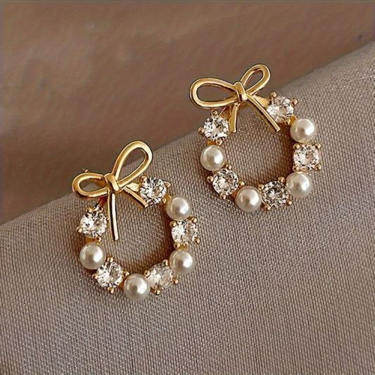 Pearl Wreath Korean Stud