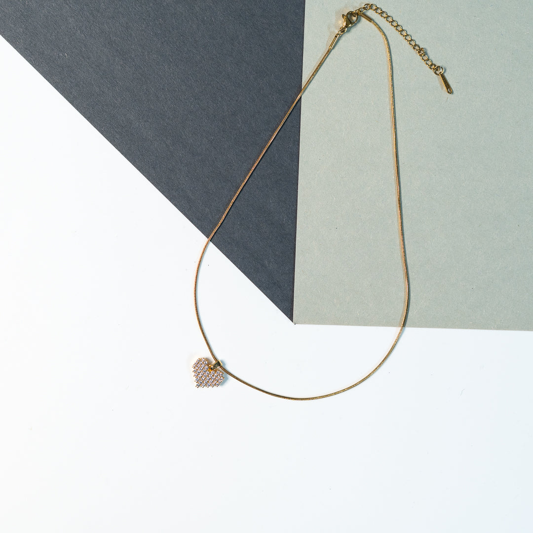 Rhinestone Heart Pendant