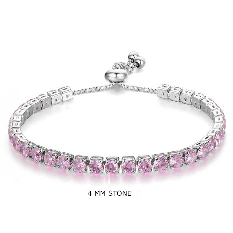 Tennis Bracelet (Pink)