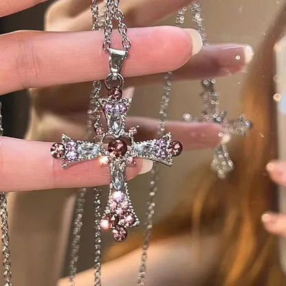 Pink Cross Pendant