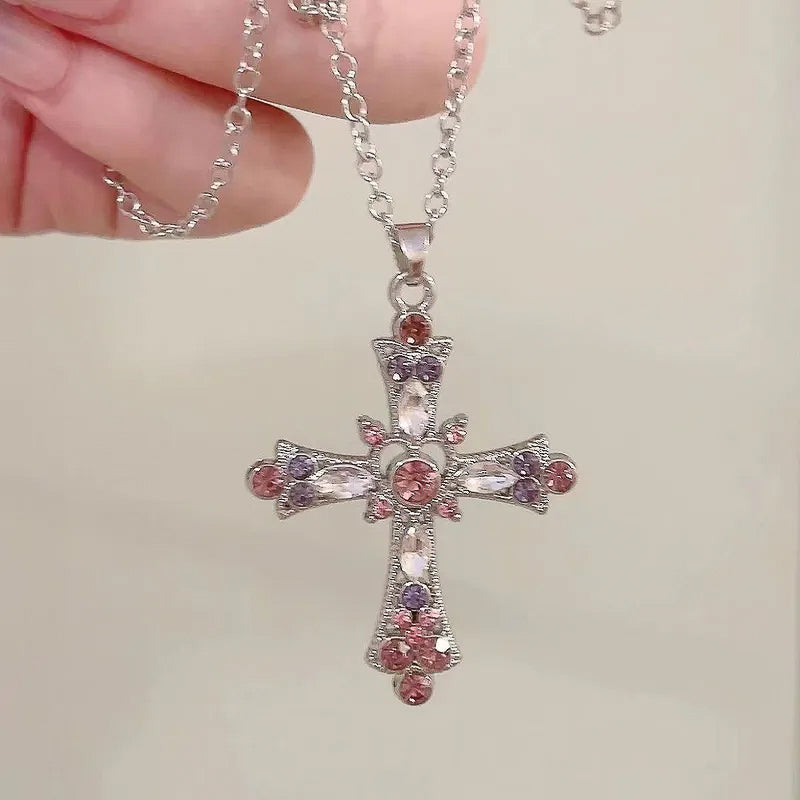 Pink Cross Pendant