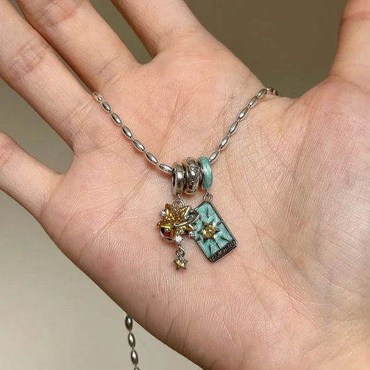 Retro Tarot Card Pendant