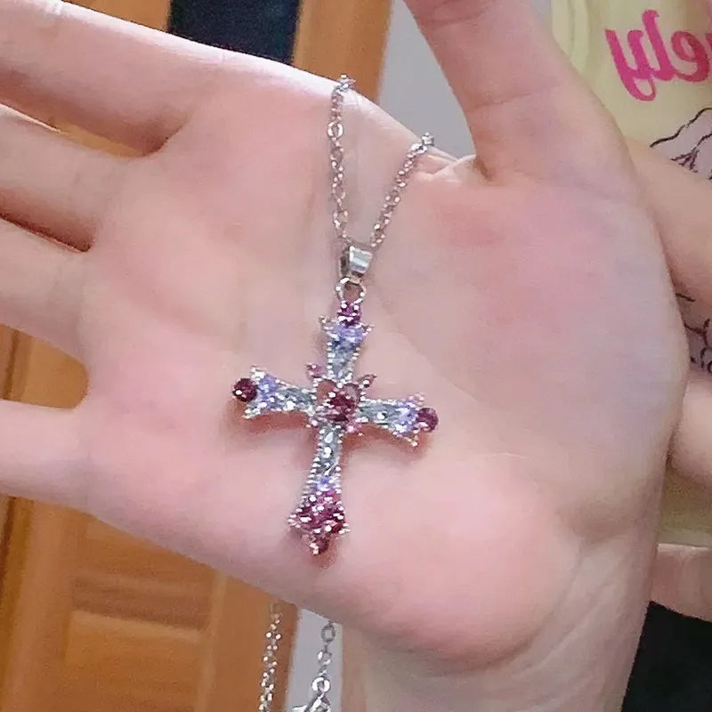 Pink Cross Pendant