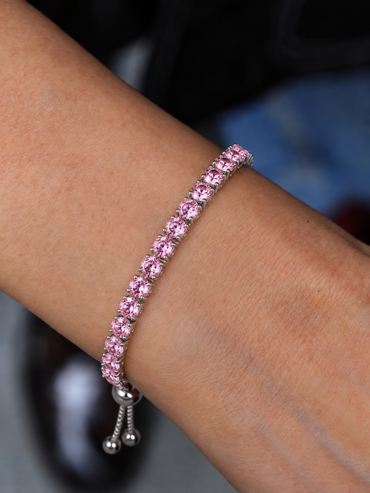 Tennis Bracelet (Pink)