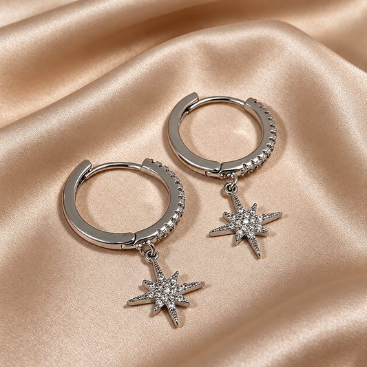 Star Hoop Earrings