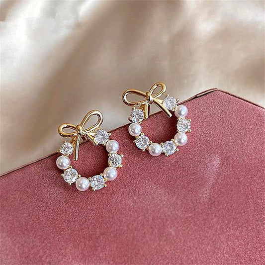 Pearl Wreath Korean Stud