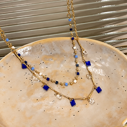 Geometric Ethnic Double Layer Necklace
