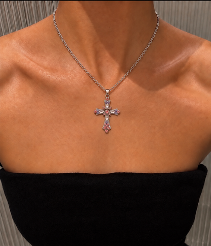 Pink Cross Pendant