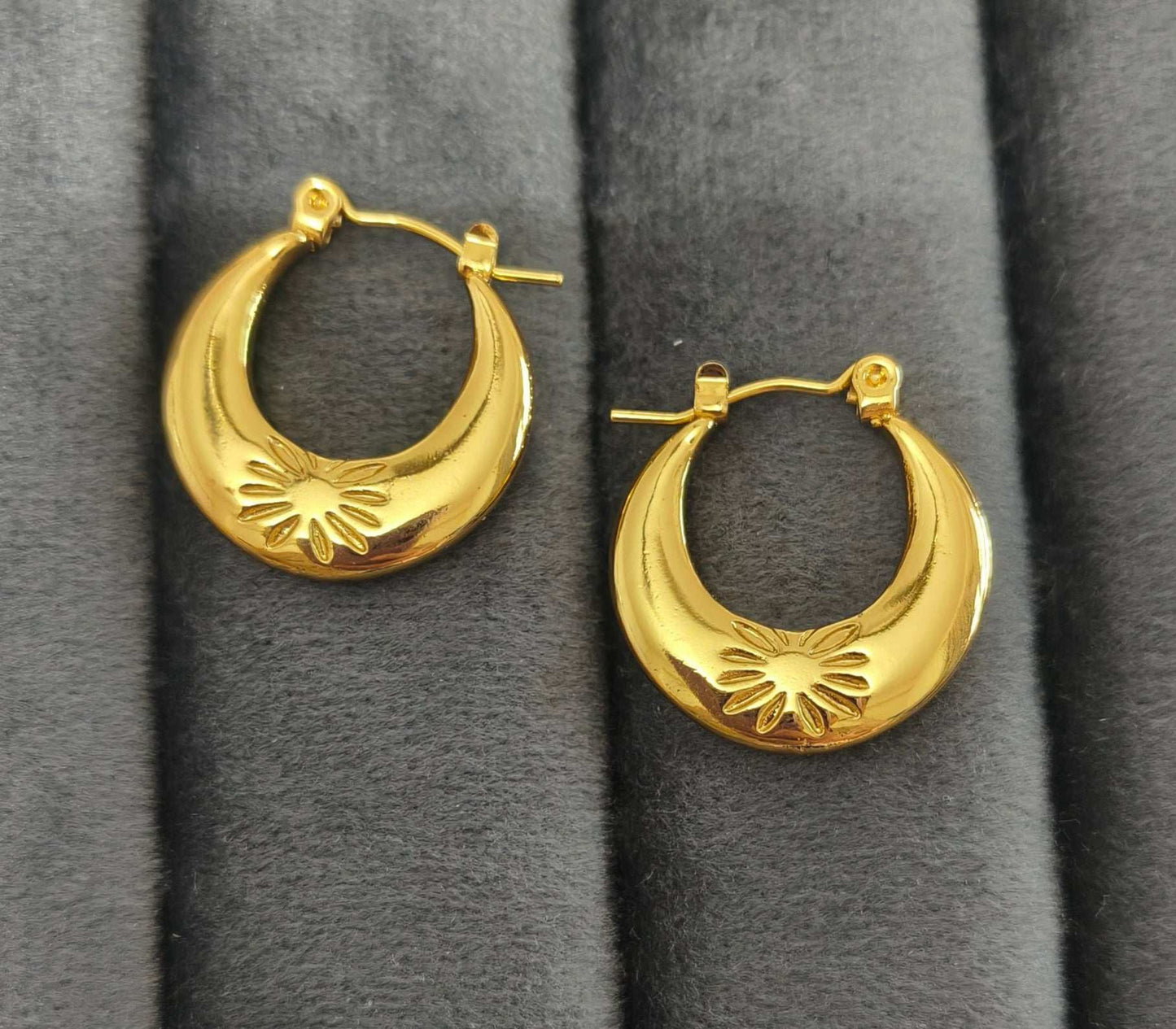 Sun Hoop Earrings