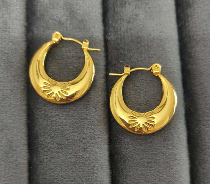 Sun Hoop Earrings