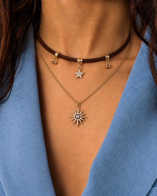 Vintage Style Double Layer Necklace