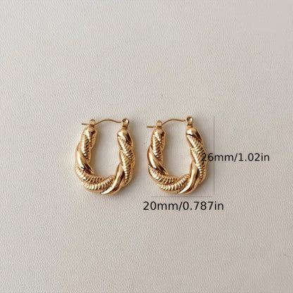 Chunky Twist Hoop Earrings