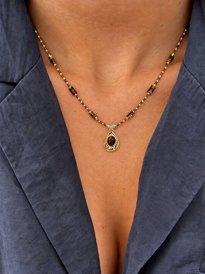 Retro Tiger Eye Necklace