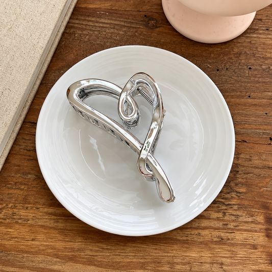 Metal Heart Shape Hair Claw