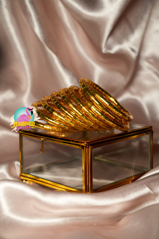 Rahi Golden Spiral Bangle