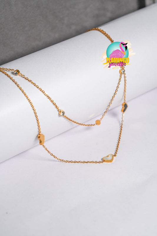 Double Layered Heart Necklace