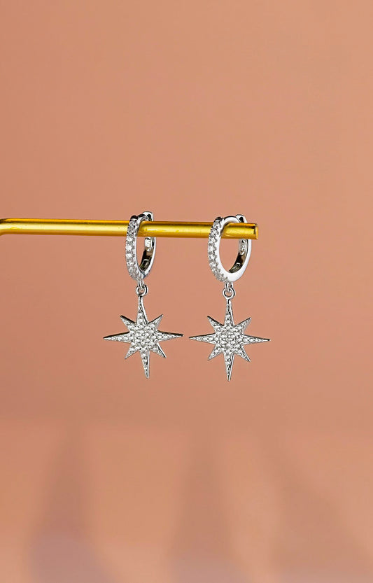 Star Hoop Earrings