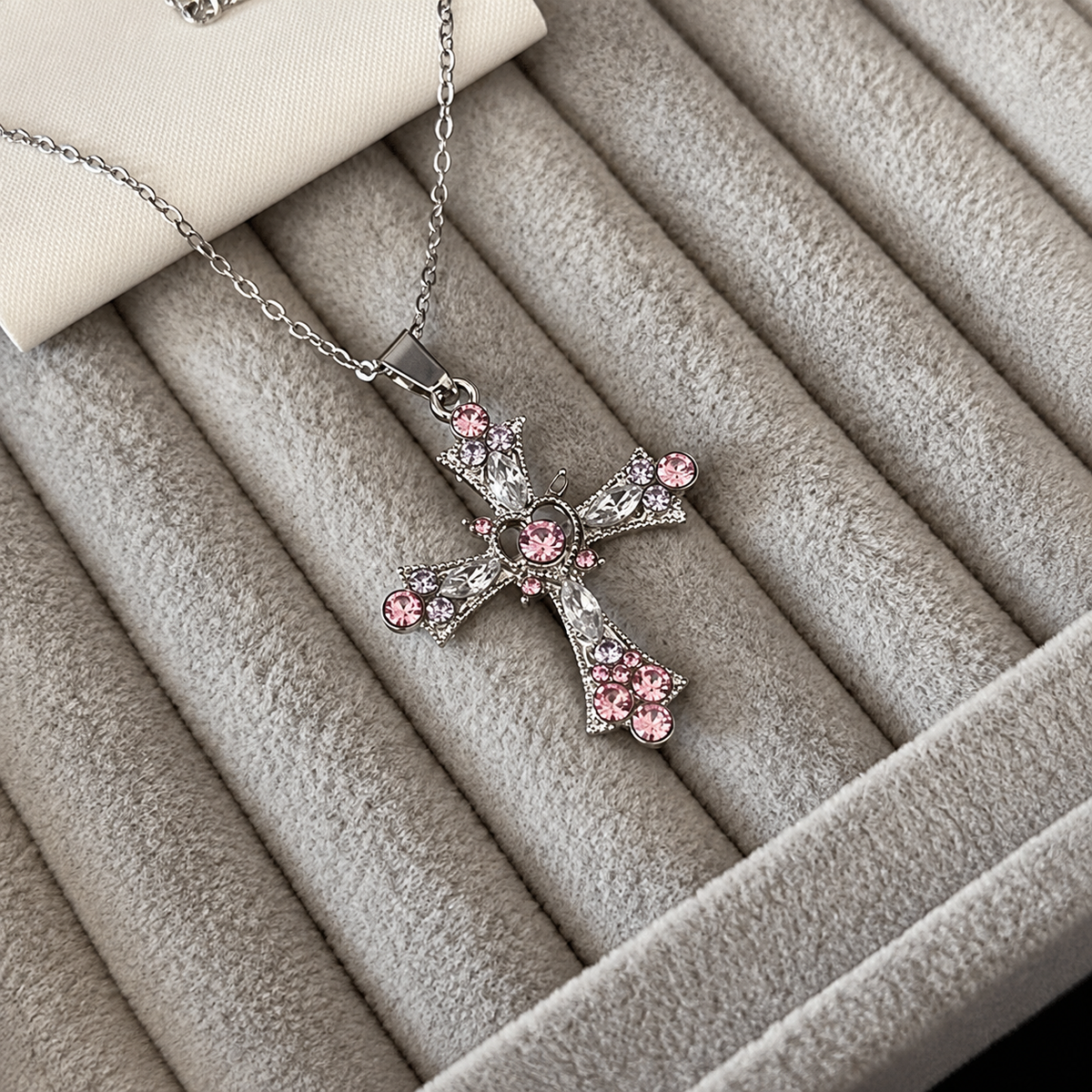 Pink Cross Pendant