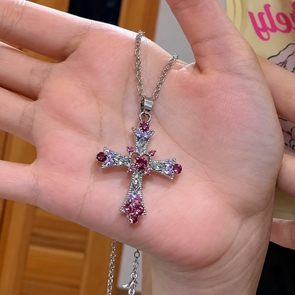Pink Cross Pendant