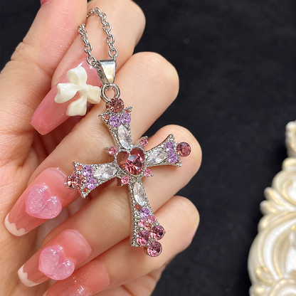 Pink Cross Pendant