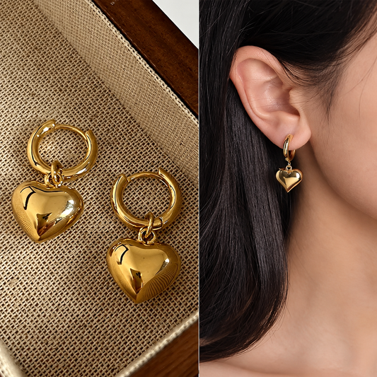 Heart Drop Earrings