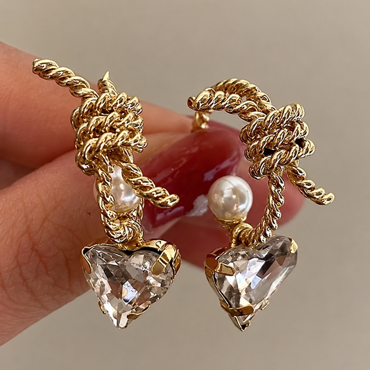 Asymmetrical Heart Drop Earrings