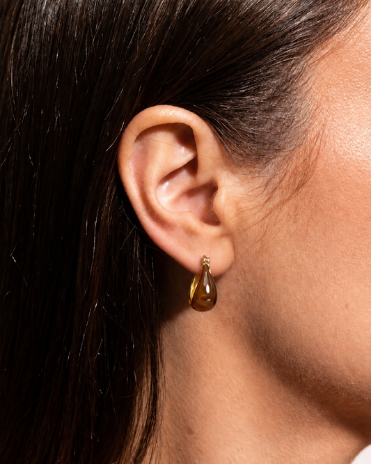 Mocha Hoop earrings(small)