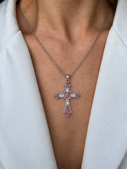Pink Cross Pendant