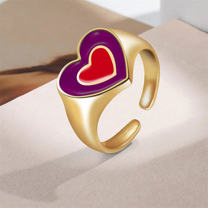 Heart Adjustable Rings (Set of 5)