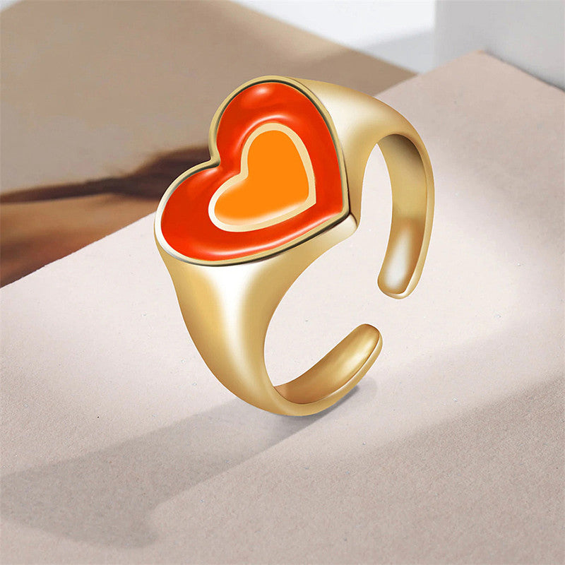 Heart Adjustable Rings (Set of 5)