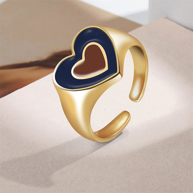 Heart Adjustable Rings (Set of 5)