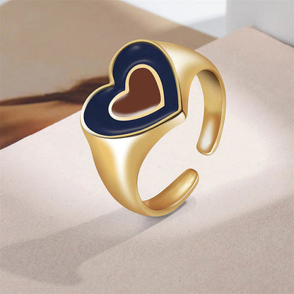 Heart Adjustable Rings (Set of 5)