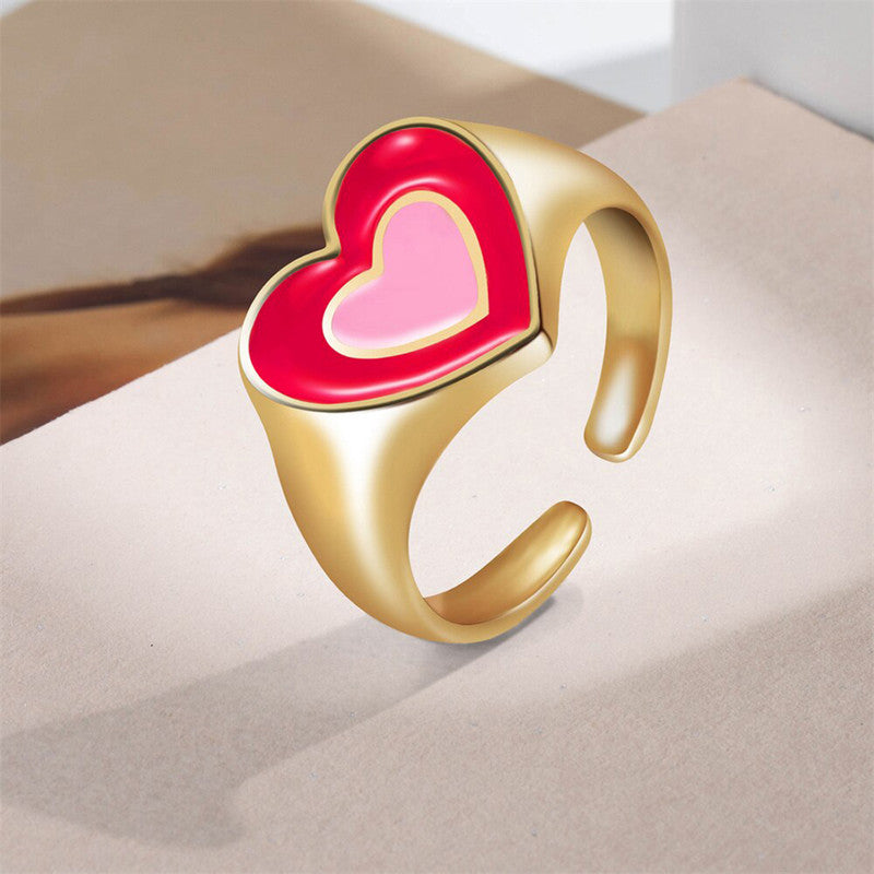 Heart Adjustable Rings (Set of 5)