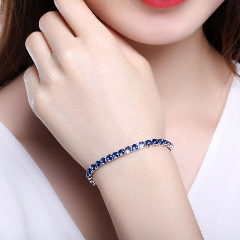 Tennis Bracelet (Blue)