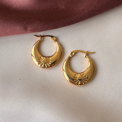 Sun Hoop Earrings